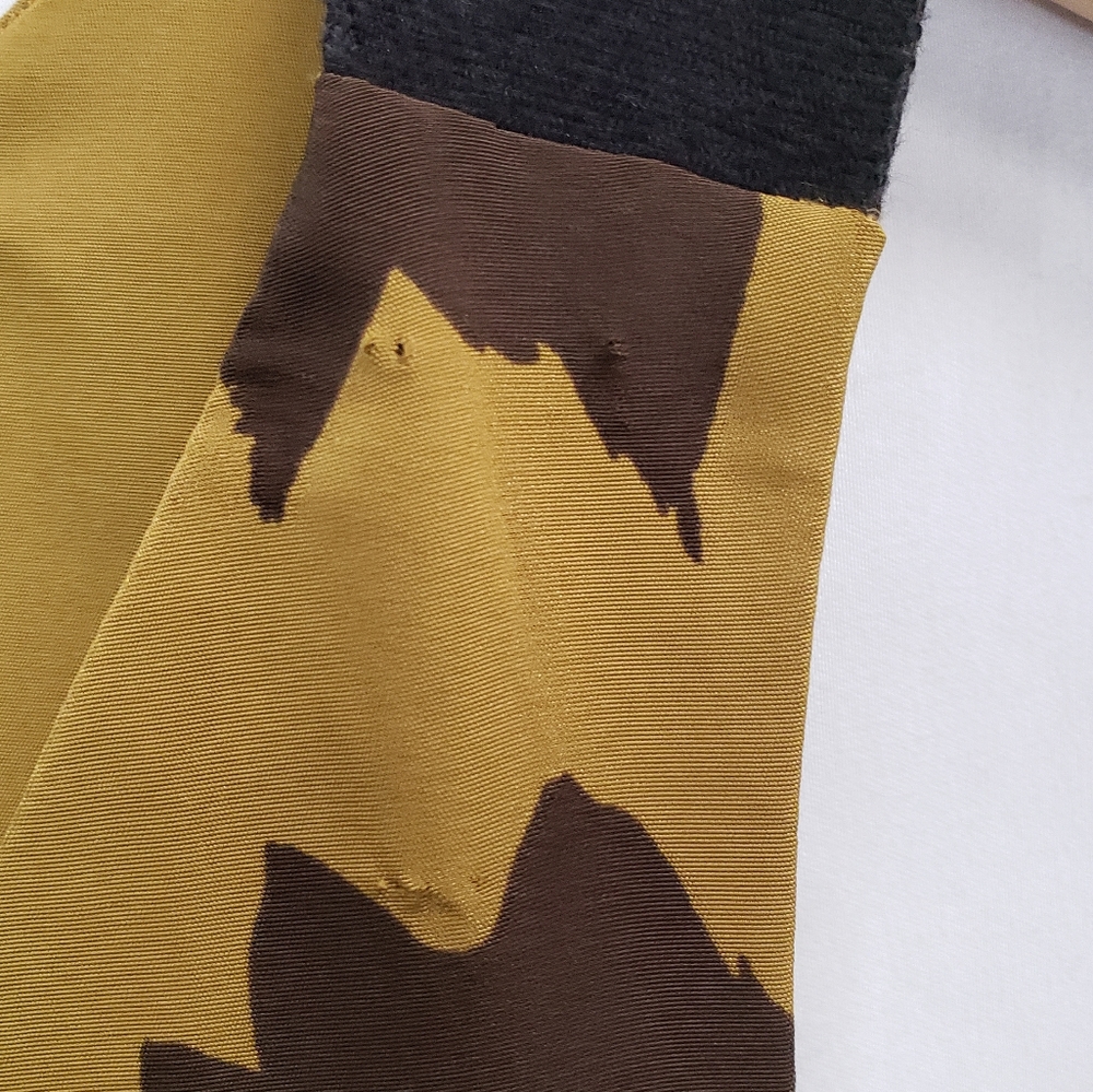 SimplyVera Vera Wang Mustard Yellow Leaf Patterned Dress Size 12 - Picture 10 of 10